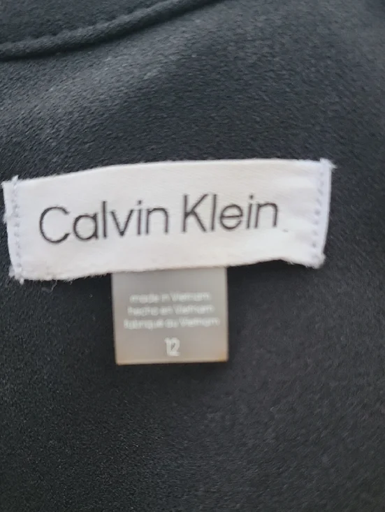 Calvin Klein Black Sleeveless Midi Dress with Neck Tie Size 12 - Picture 5 of 5